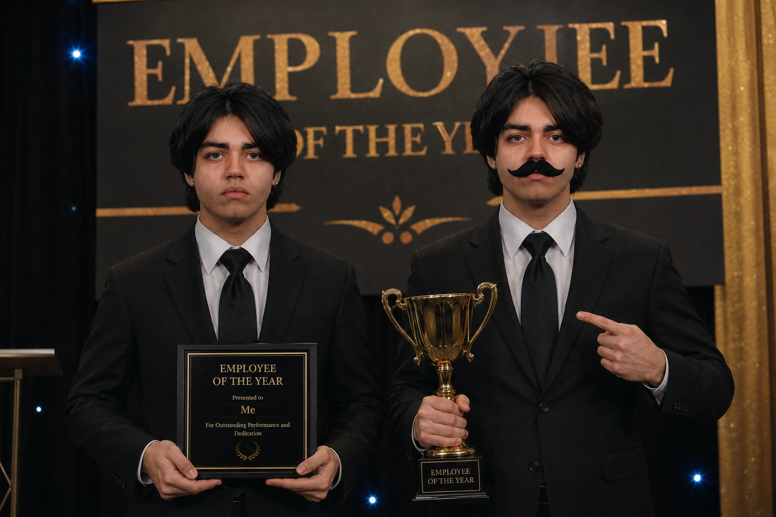 Employee of the Year, presented to himself